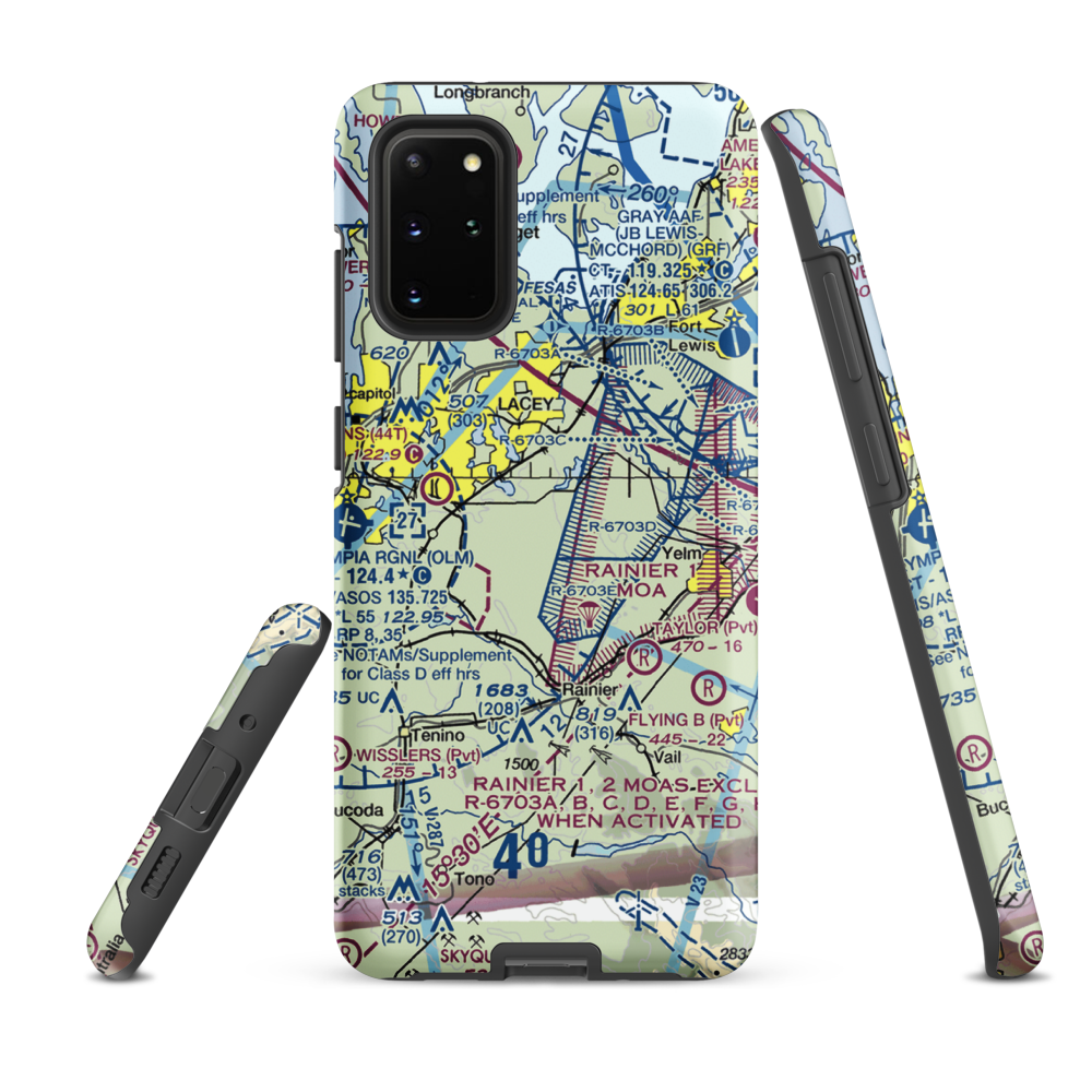 Lz Ranch Airport (14WA) VFR Sectional Samsung Phone Case Samsung Galaxy S20 Plus model shown