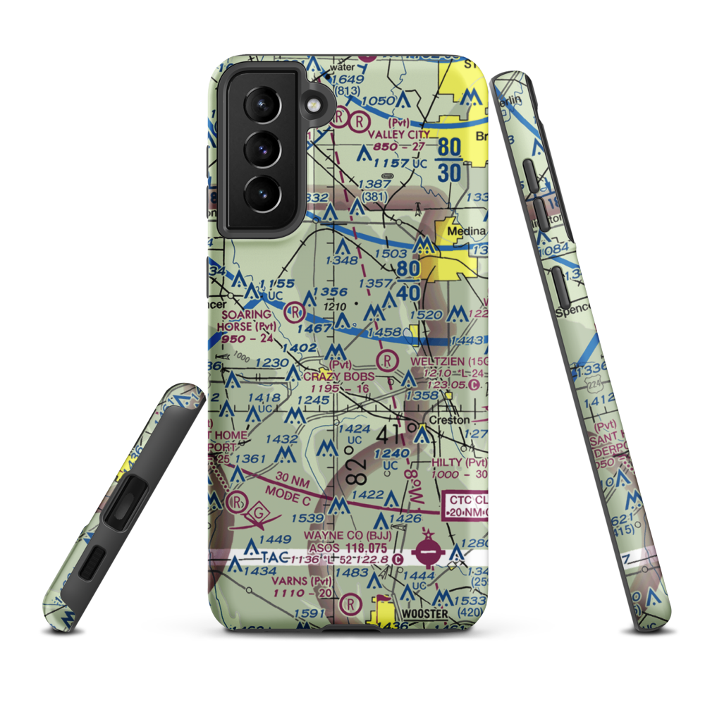 M.C.R. Airport (40OI) VFR Sectional Samsung Phone Case Samsung Galaxy S21 FE model shown