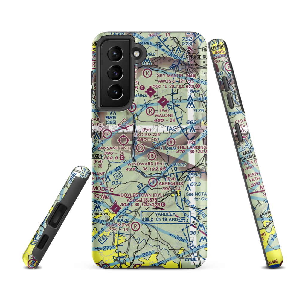 Mabel's Balloonport (JY42) VFR Sectional Samsung Phone Case Samsung Galaxy S21 FE model shown