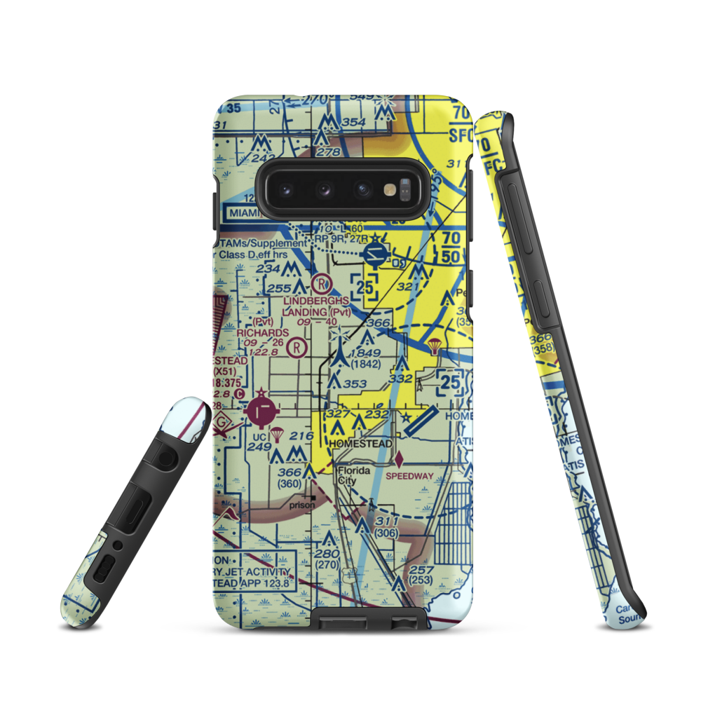 Mac's Field (78FD) VFR Sectional Samsung Phone Case Samsung Galaxy S10 model shown