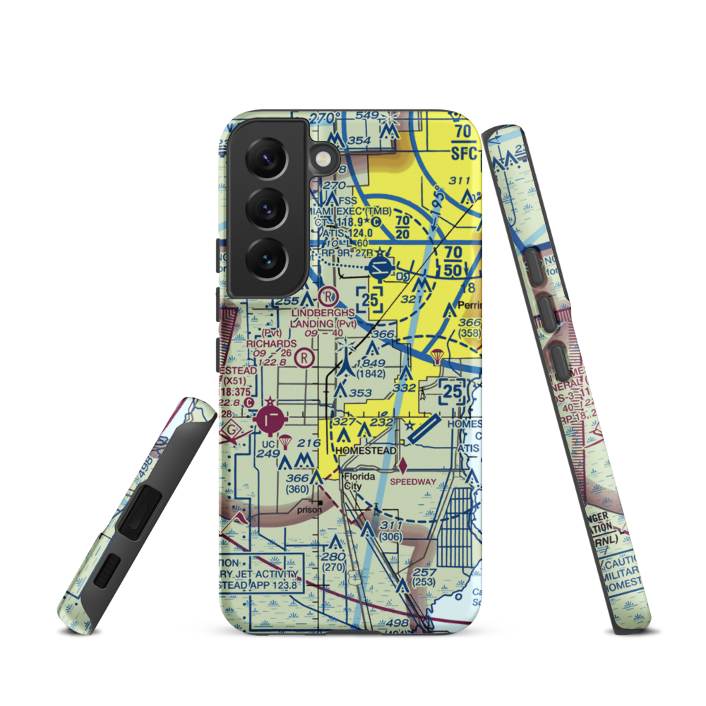 Mac's Field (78FD) VFR Sectional Samsung Phone Case Samsung Galaxy S22 model shown