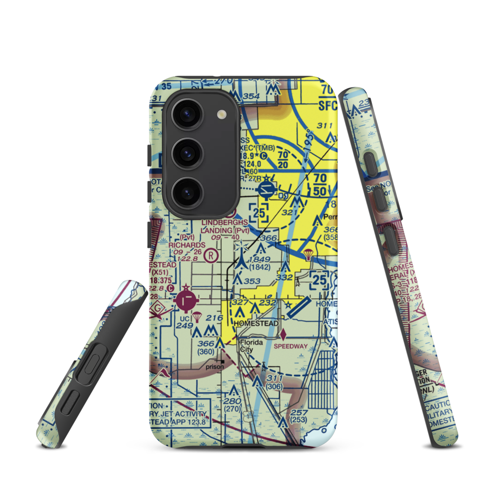 Mac's Field (78FD) VFR Sectional Samsung Phone Case Samsung Galaxy S23 model shown