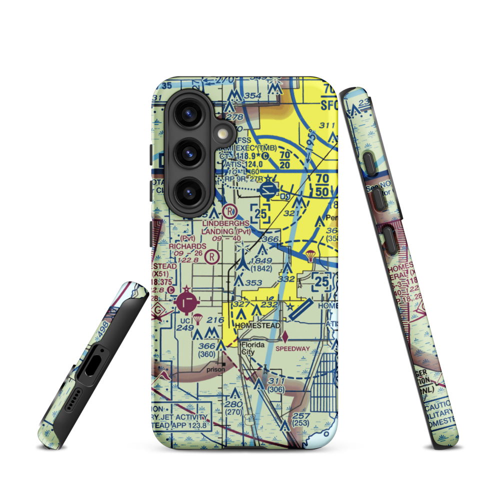 Mac's Field (78FD) VFR Sectional Samsung Phone Case Samsung Galaxy S24 model shown