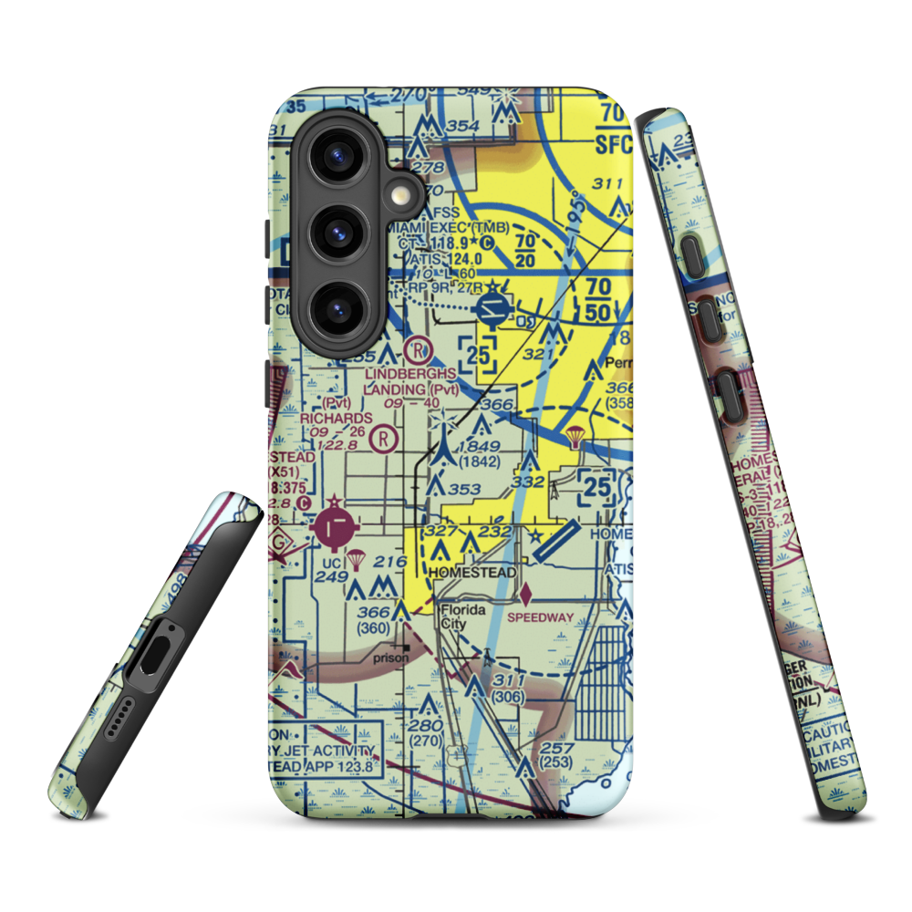 Mac's Field (78FD) VFR Sectional Samsung Phone Case Samsung Galaxy S24 Plus model shown