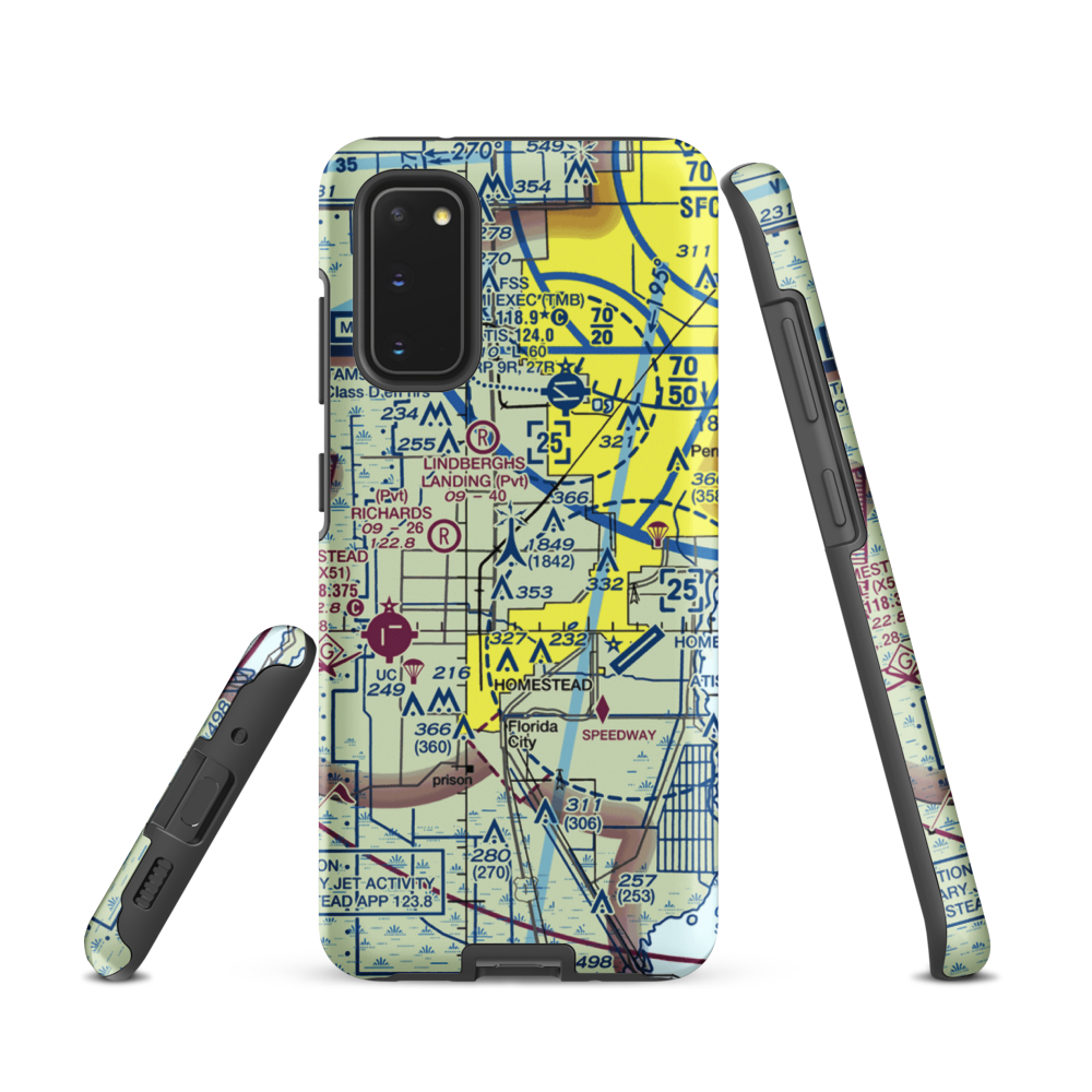 Mac's Field (78FD) VFR Sectional Samsung Phone Case Samsung Galaxy S20 model shown
