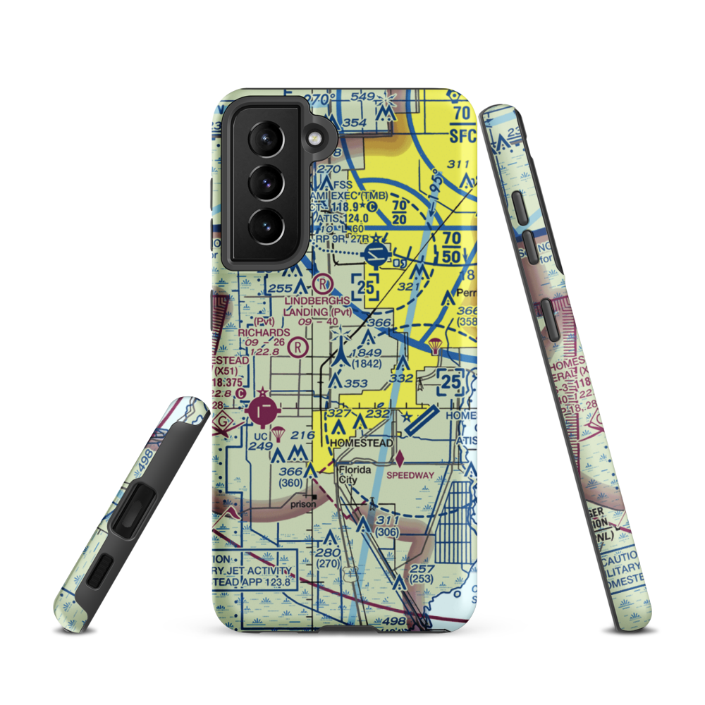 Mac's Field (78FD) VFR Sectional Samsung Phone Case Samsung Galaxy S21 model shown