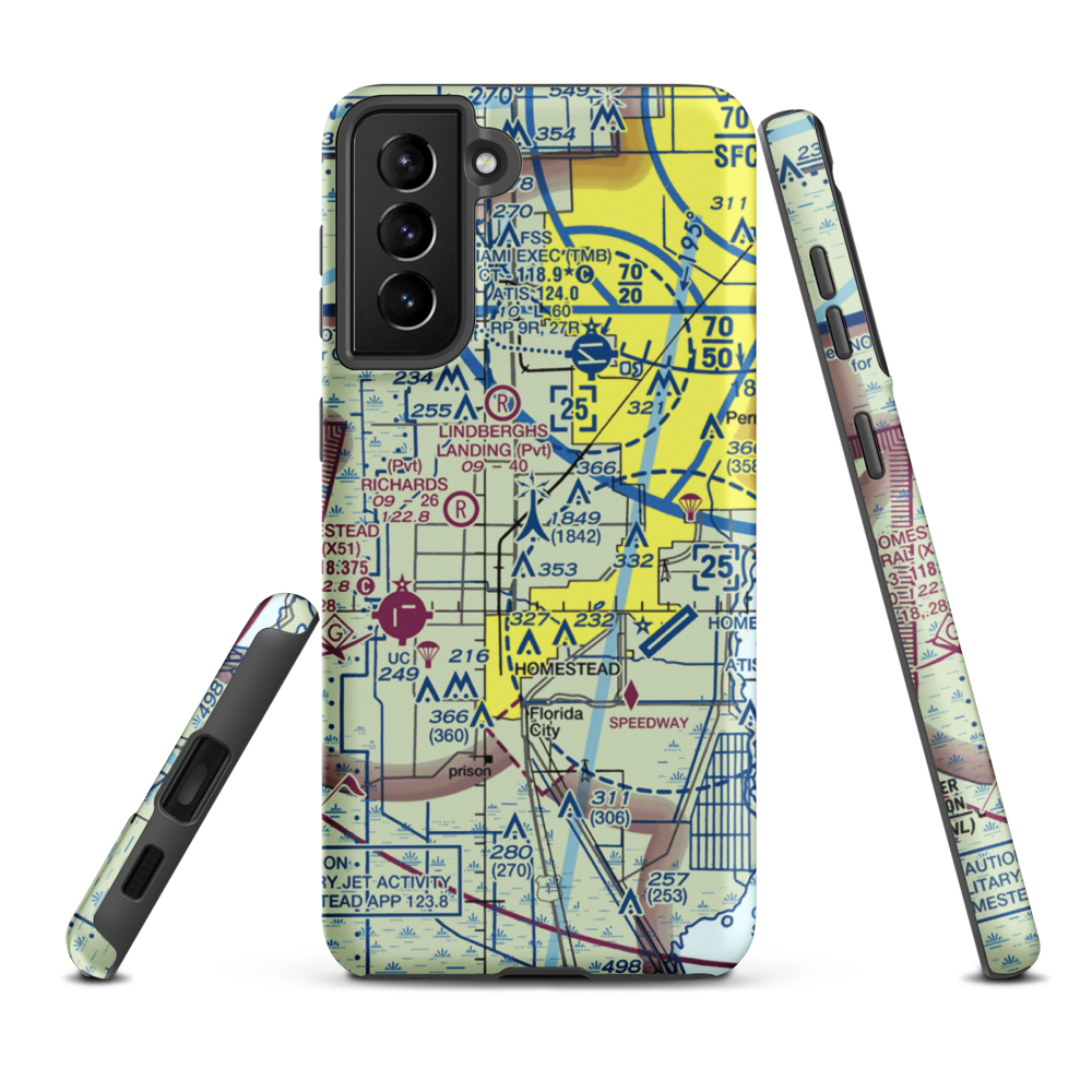 Mac's Field (78FD) VFR Sectional Samsung Phone Case Samsung Galaxy S21 FE model shown