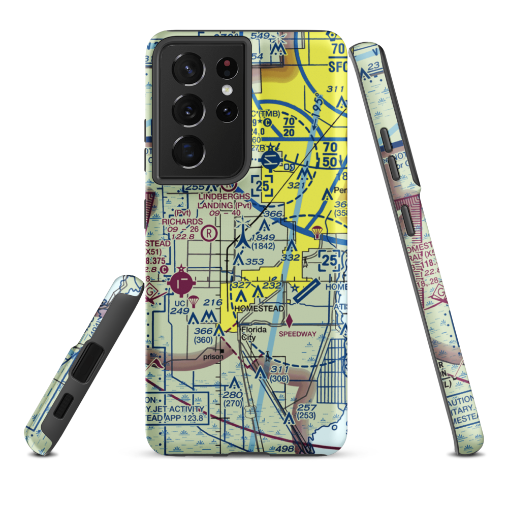 Mac's Field (78FD) VFR Sectional Samsung Phone Case Samsung Galaxy S21 Plus model shown
