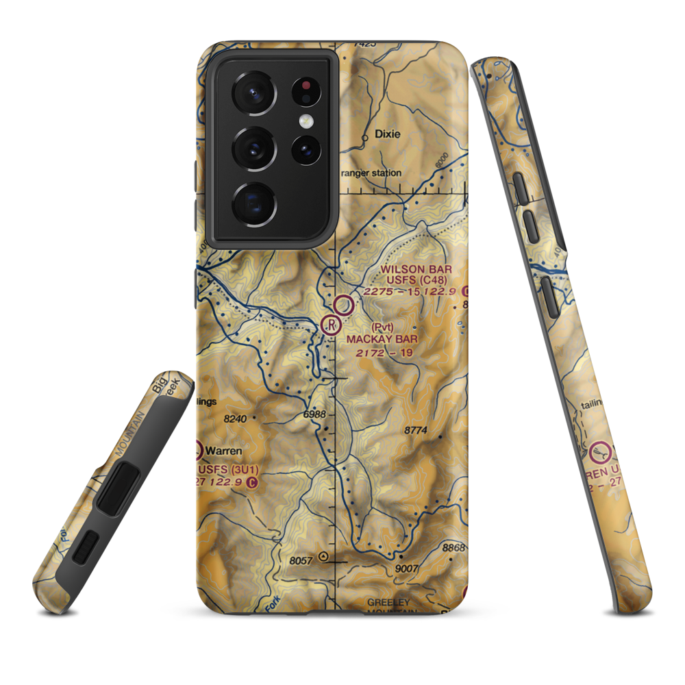 Mackay Bar Airport (ID28) VFR Sectional Samsung Phone Case Samsung Galaxy S21 Ultra model shown