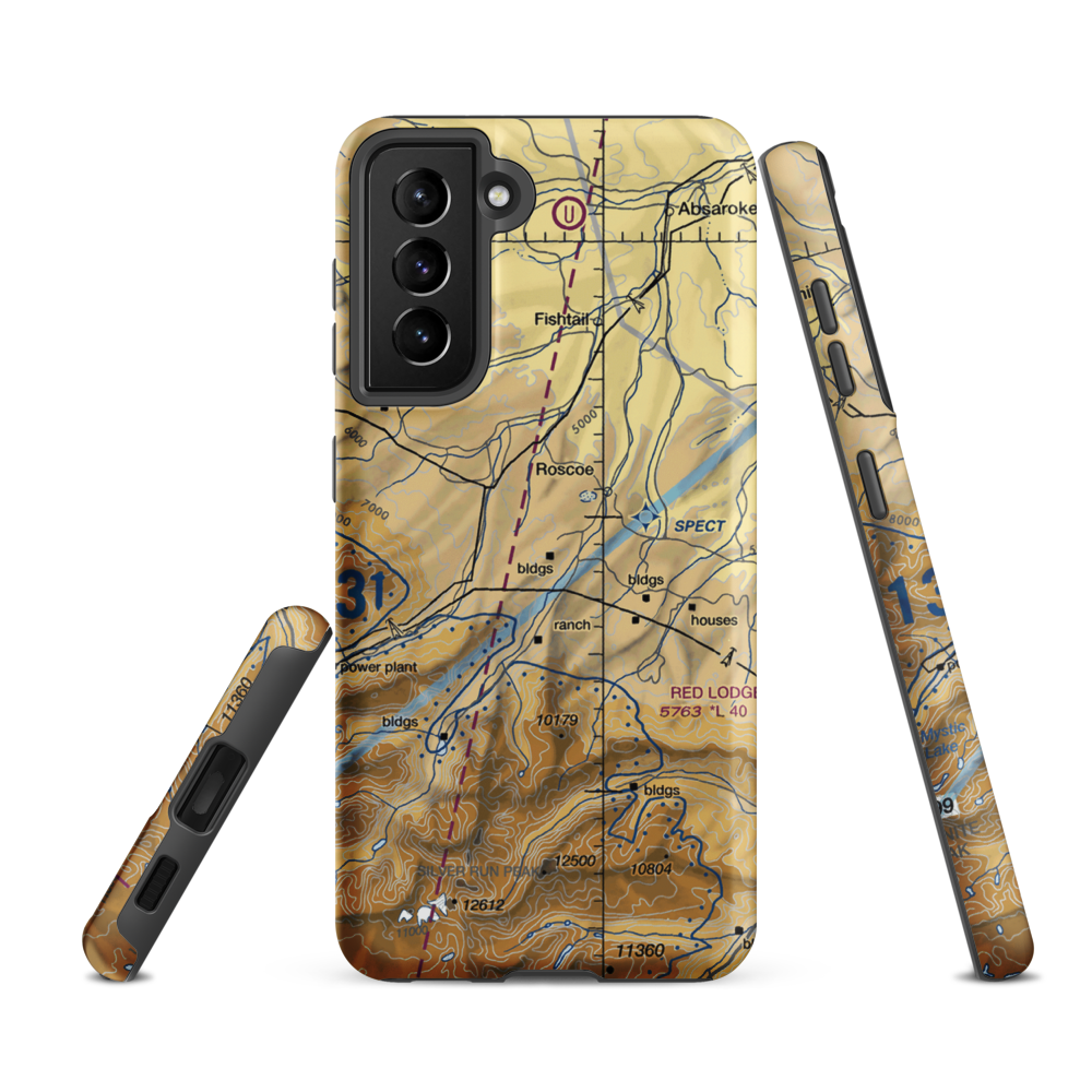 Mackay Ranch Airport (US-0107) VFR Sectional Samsung Phone Case Samsung Galaxy S21 FE model shown