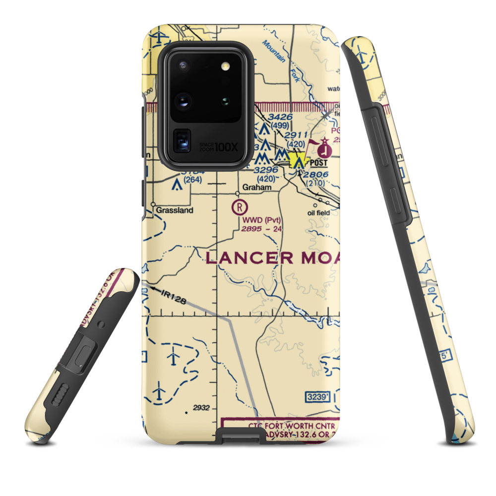 Macy Ranch Airport (9XS3) VFR Sectional Samsung Phone Case Samsung Galaxy S20 Ultra model shown