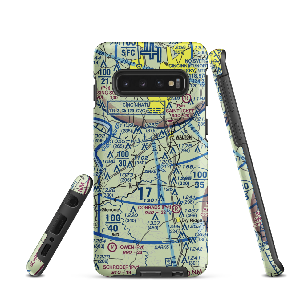 Madi's Meadows Airport (20KY) VFR Sectional Samsung Phone Case Samsung Galaxy S10 model shown
