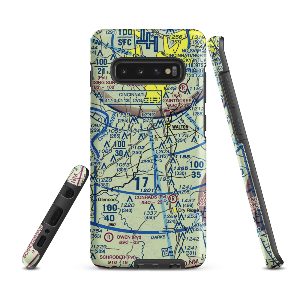 Madi's Meadows Airport (20KY) VFR Sectional Samsung Phone Case Samsung Galaxy S10 Plus model shown