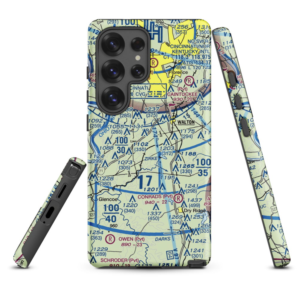 Madi's Meadows Airport (20KY) VFR Sectional Samsung Phone Case Samsung Galaxy S25 Ultra model shown