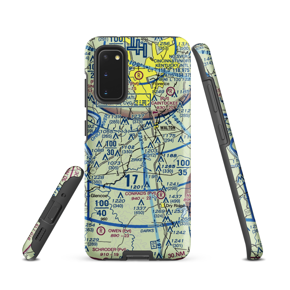 Madi's Meadows Airport (20KY) VFR Sectional Samsung Phone Case Samsung Galaxy S20 model shown