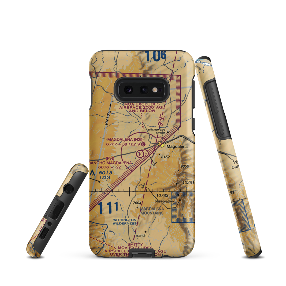Magdalena Airport (N29) VFR Sectional Samsung Phone Case Samsung Galaxy S10e model shown