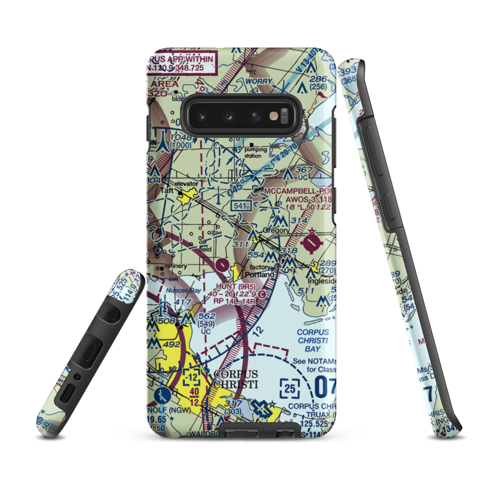Magee Airport (TE87) VFR Sectional Samsung Phone Case Samsung Galaxy S10 Plus model shown
