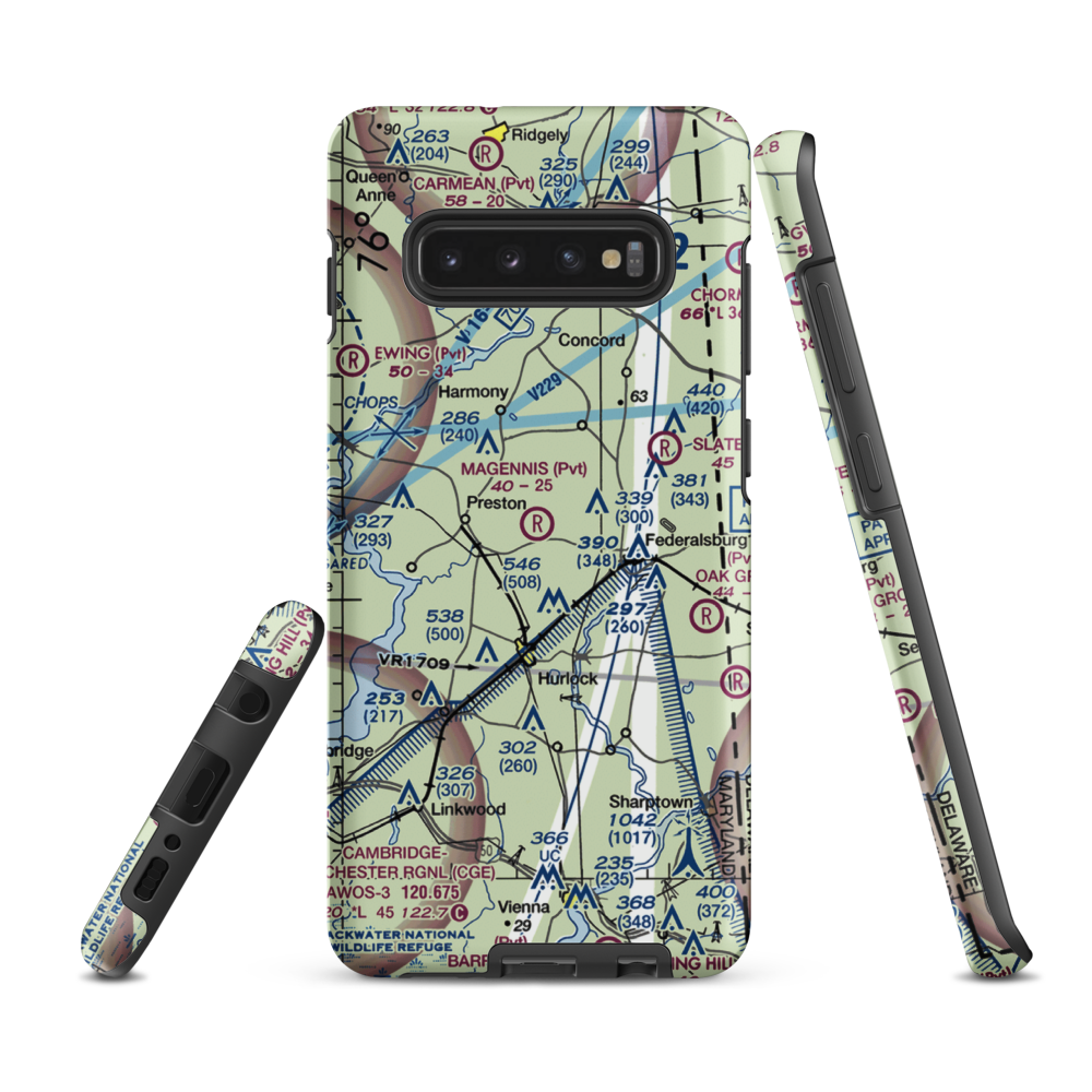 Magennis Farm Airport (7MD1) VFR Sectional Samsung Phone Case Samsung Galaxy S10e model shown