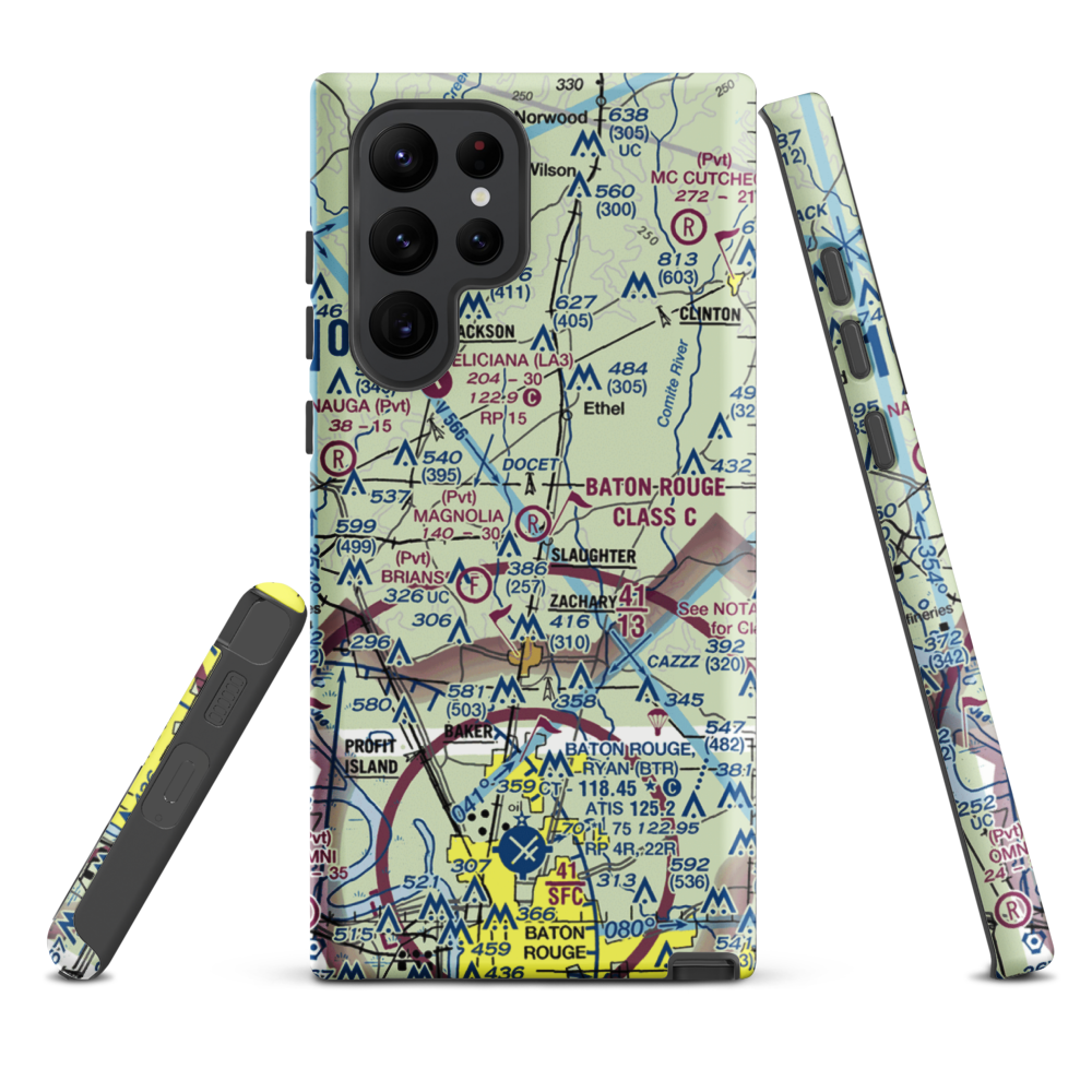 Magnolia Airpark (LS77) VFR Sectional Samsung Phone Case Samsung Galaxy S22 Ultra model shown