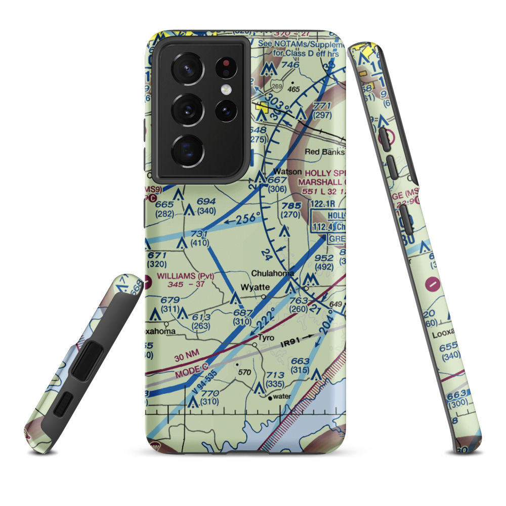 Maidment Field (7MS3) VFR Sectional Samsung Phone Case Samsung Galaxy S21 Plus model shown