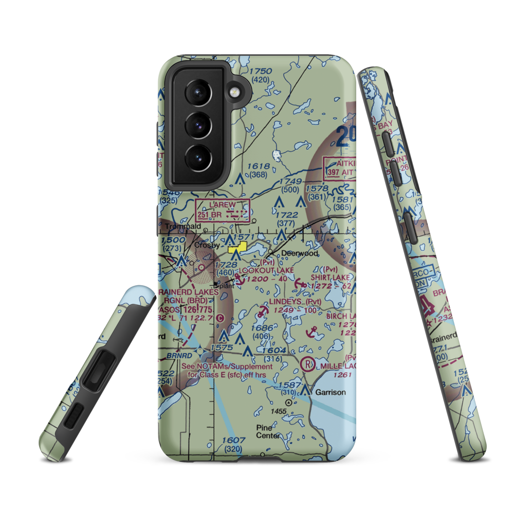 Mal's Serpent Lake Seaplane Base (M14) VFR Sectional Samsung Phone Case Samsung Galaxy S21 FE model shown