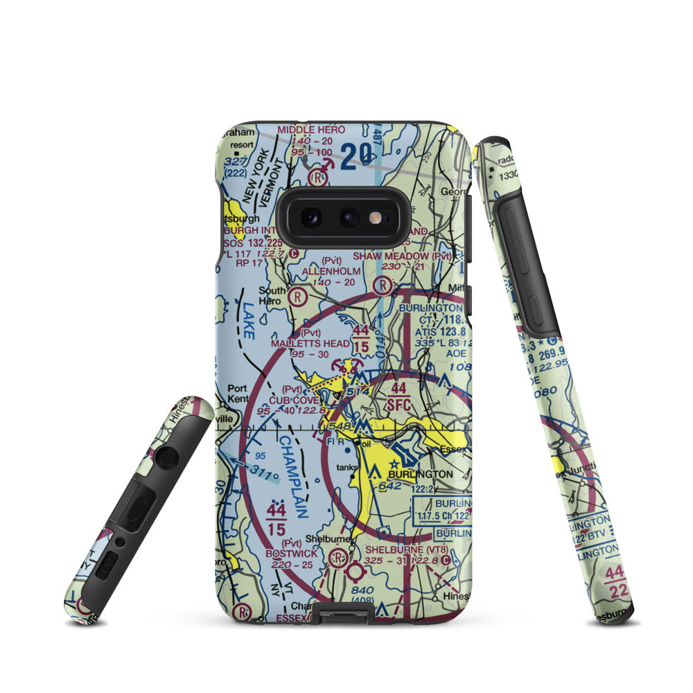 Malletts Head Seaplane Base (VT57) VFR Sectional Samsung Phone Case Samsung Galaxy S10e model shown