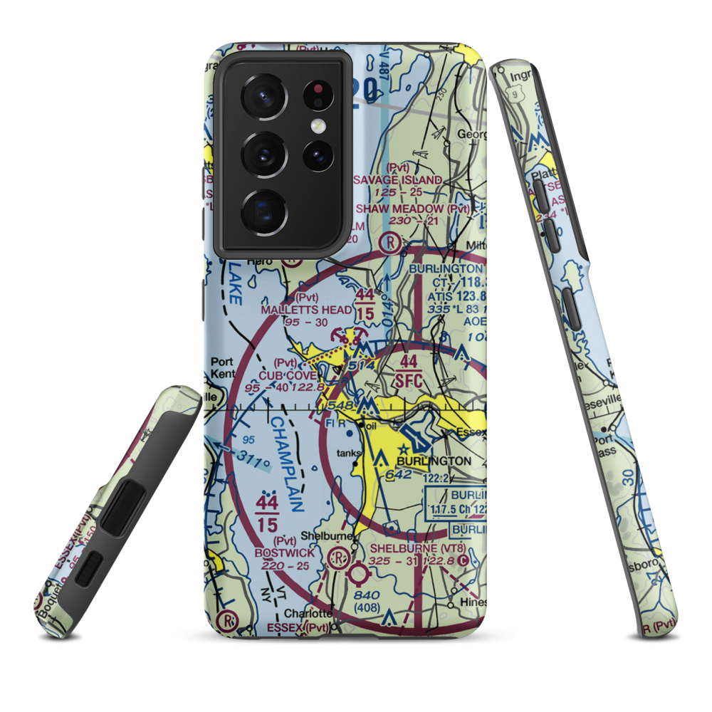 Malletts Head Seaplane Base (VT57) VFR Sectional Samsung Phone Case Samsung Galaxy S21 Ultra model shown