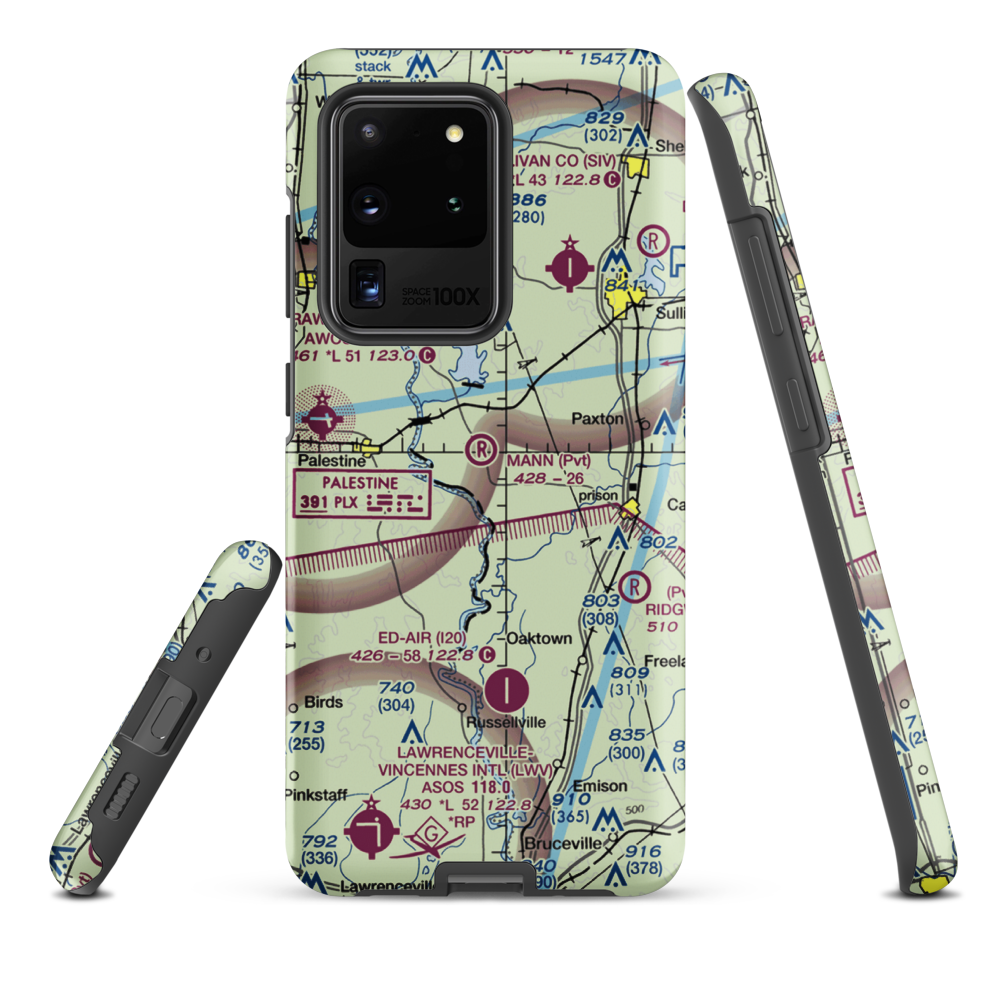 Mann Airport (47IN) VFR Sectional Samsung Phone Case Samsung Galaxy S20 Ultra model shown