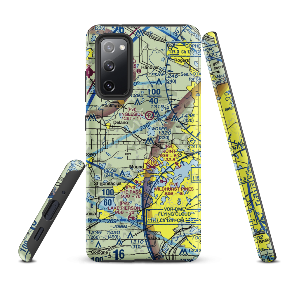 Maple Airport (MN69) VFR Sectional Samsung Phone Case Samsung Galaxy S20 FE model shown
