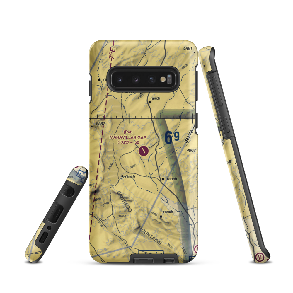 Maravillas Gap Ranch Airport (48XS) VFR Sectional Samsung Phone Case Samsung Galaxy S10 model shown