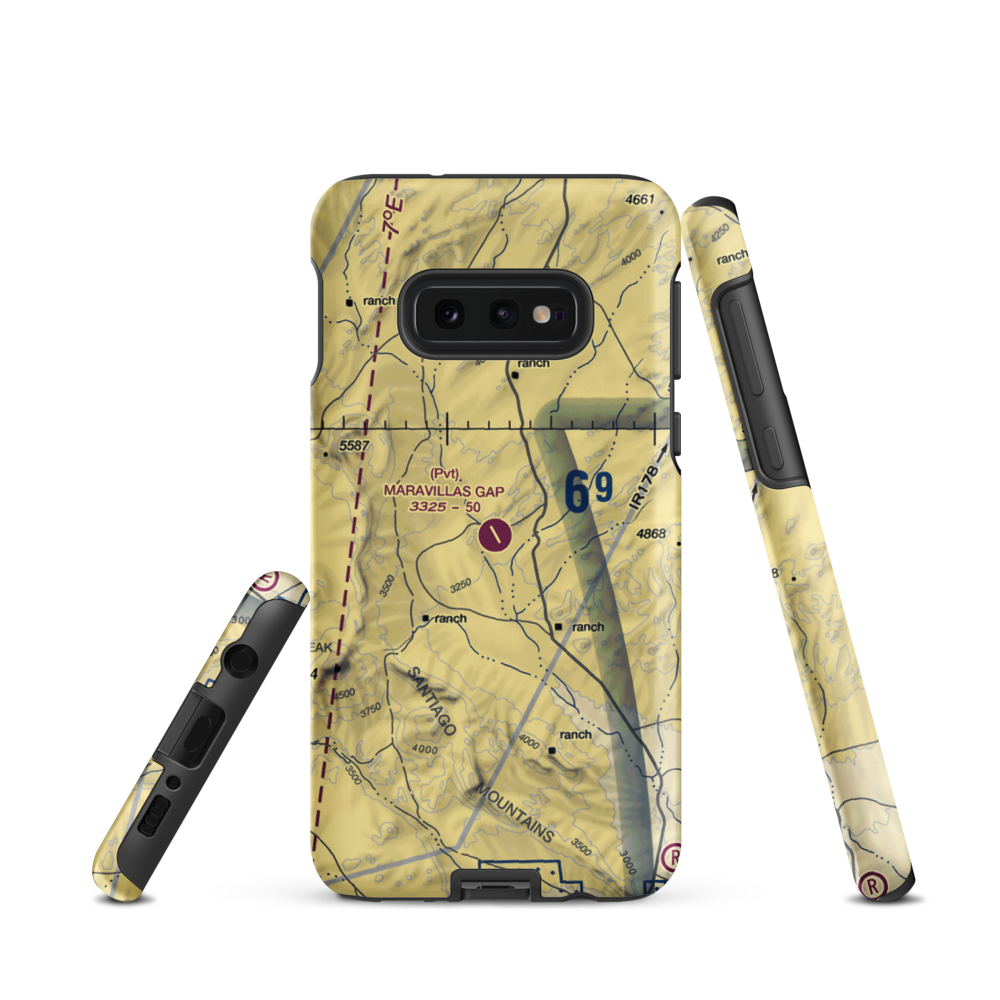 Maravillas Gap Ranch Airport (48XS) VFR Sectional Samsung Phone Case Samsung Galaxy S10e model shown
