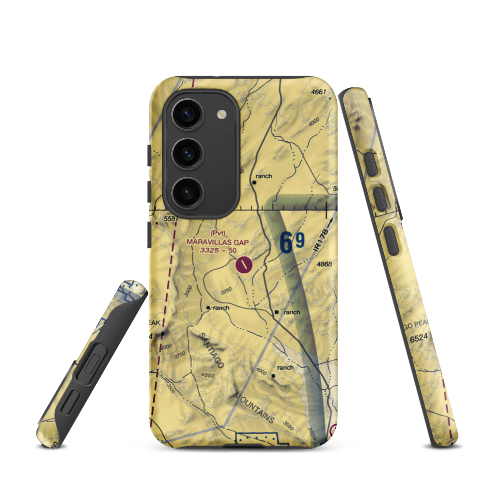 Maravillas Gap Ranch Airport (48XS) VFR Sectional Samsung Phone Case Samsung Galaxy S23 model shown