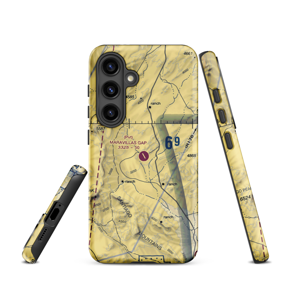 Maravillas Gap Ranch Airport (48XS) VFR Sectional Samsung Phone Case Samsung Galaxy S24 model shown