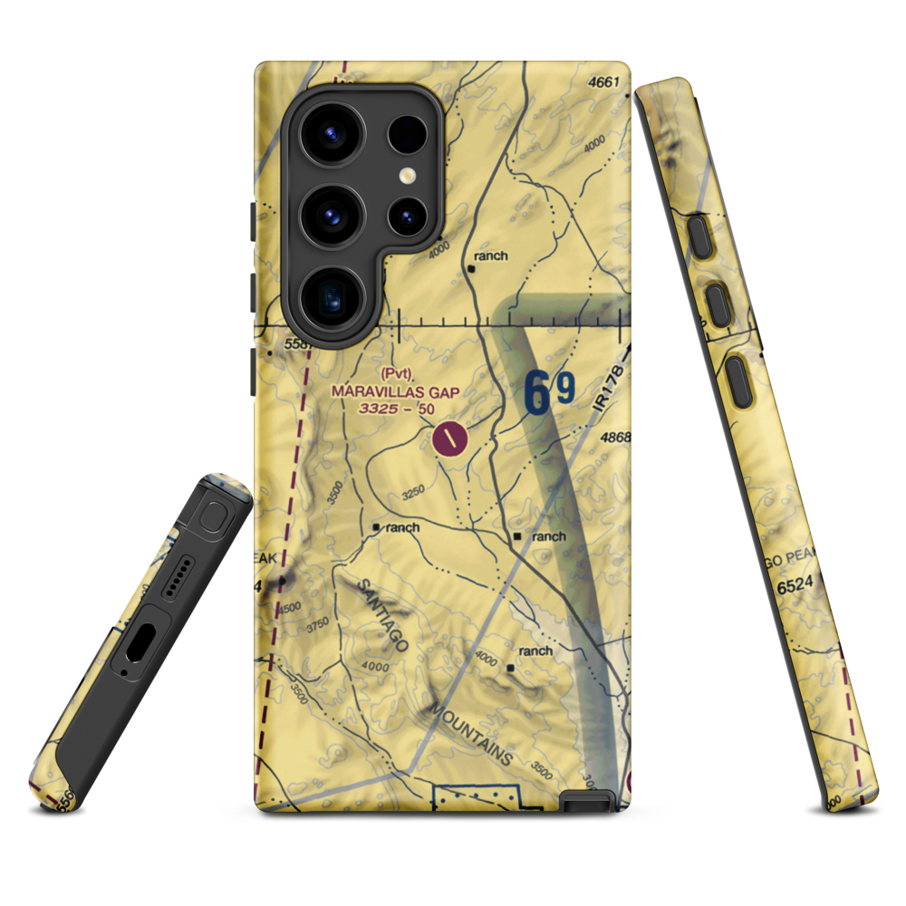 Maravillas Gap Ranch Airport (48XS) VFR Sectional Samsung Phone Case Samsung Galaxy S24 Ultra model shown