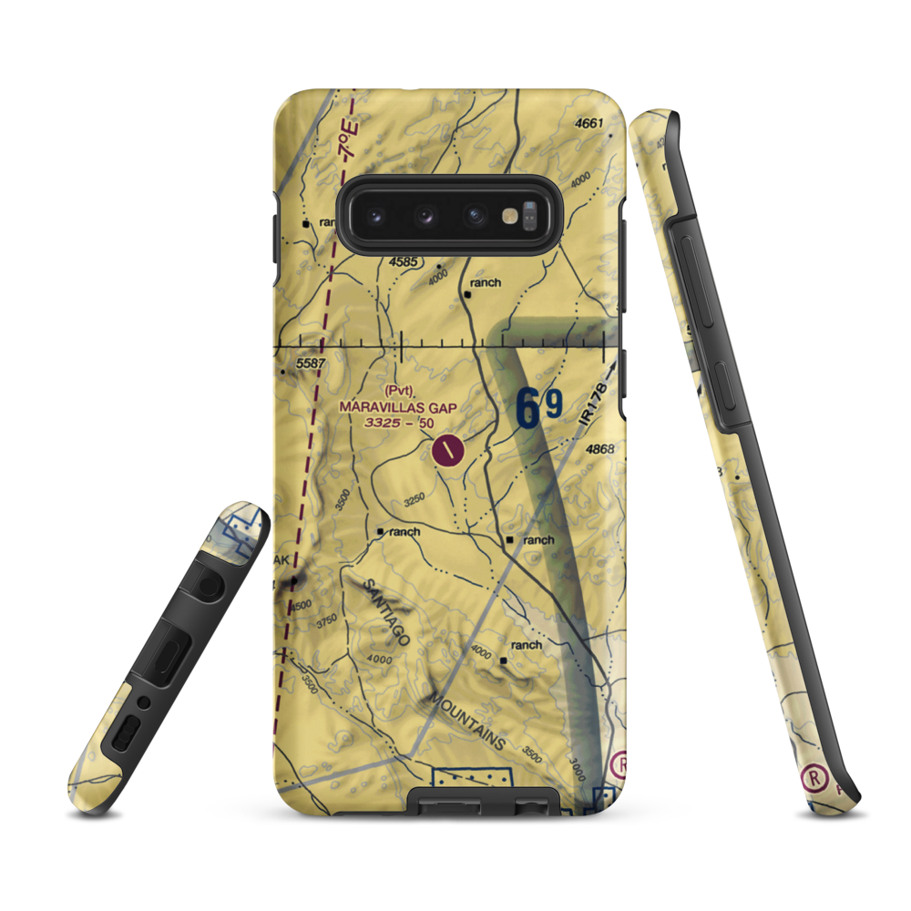 Maravillas Gap Ranch Airport (48XS) VFR Sectional Samsung Phone Case Samsung Galaxy S10 Plus model shown