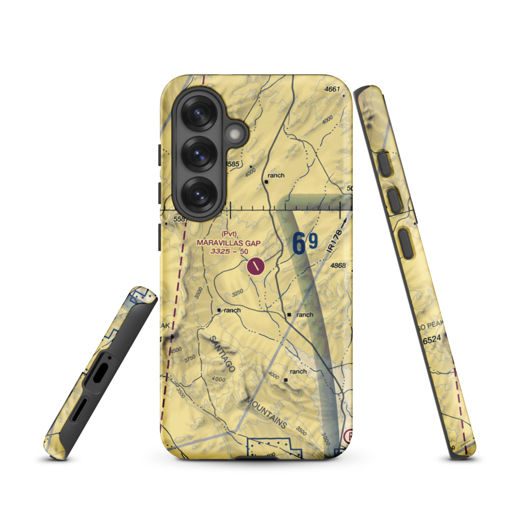 Maravillas Gap Ranch Airport (48XS) VFR Sectional Samsung Phone Case Samsung Galaxy S25 model shown