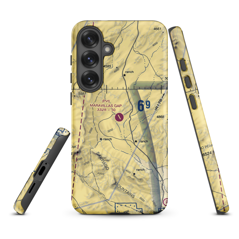 Maravillas Gap Ranch Airport (48XS) VFR Sectional Samsung Phone Case Samsung Galaxy S25 Plus model shown