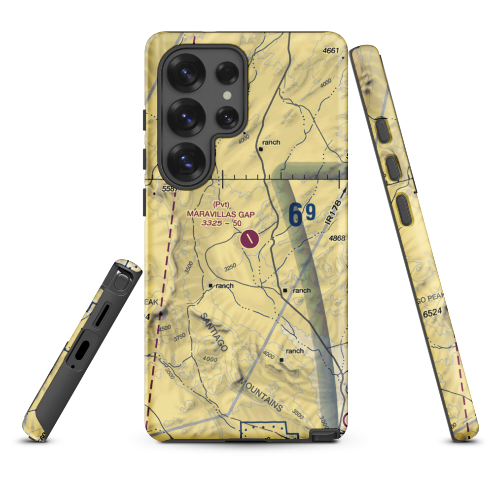 Maravillas Gap Ranch Airport (48XS) VFR Sectional Samsung Phone Case Samsung Galaxy S25 Ultra model shown