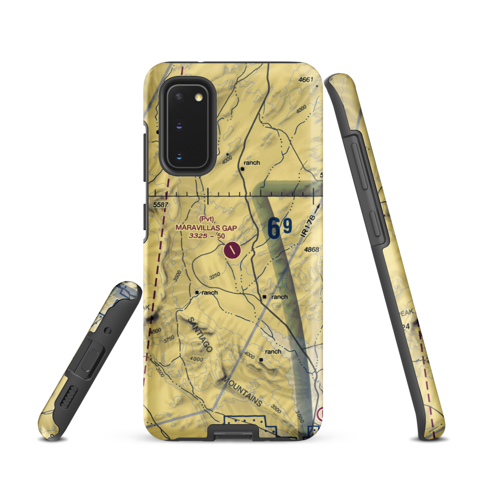 Maravillas Gap Ranch Airport (48XS) VFR Sectional Samsung Phone Case Samsung Galaxy S20 model shown