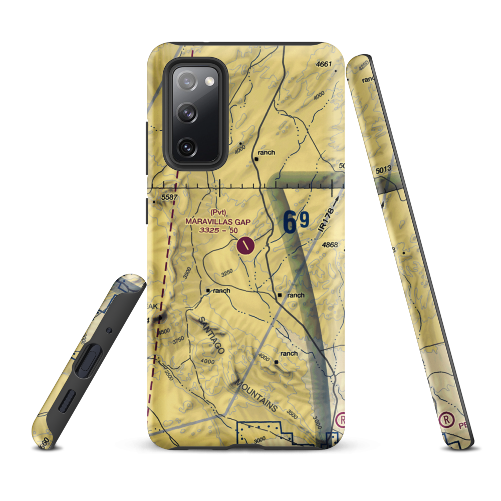 Maravillas Gap Ranch Airport (48XS) VFR Sectional Samsung Phone Case Samsung Galaxy S20 FE model shown