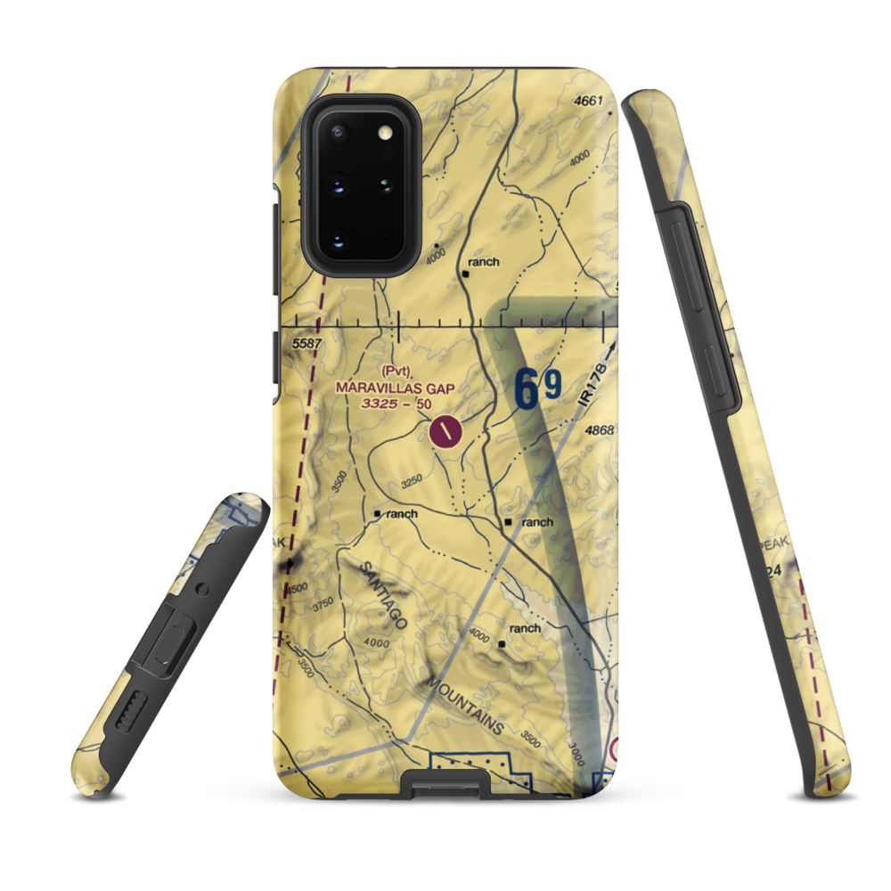 Maravillas Gap Ranch Airport (48XS) VFR Sectional Samsung Phone Case Samsung Galaxy S20 Plus model shown