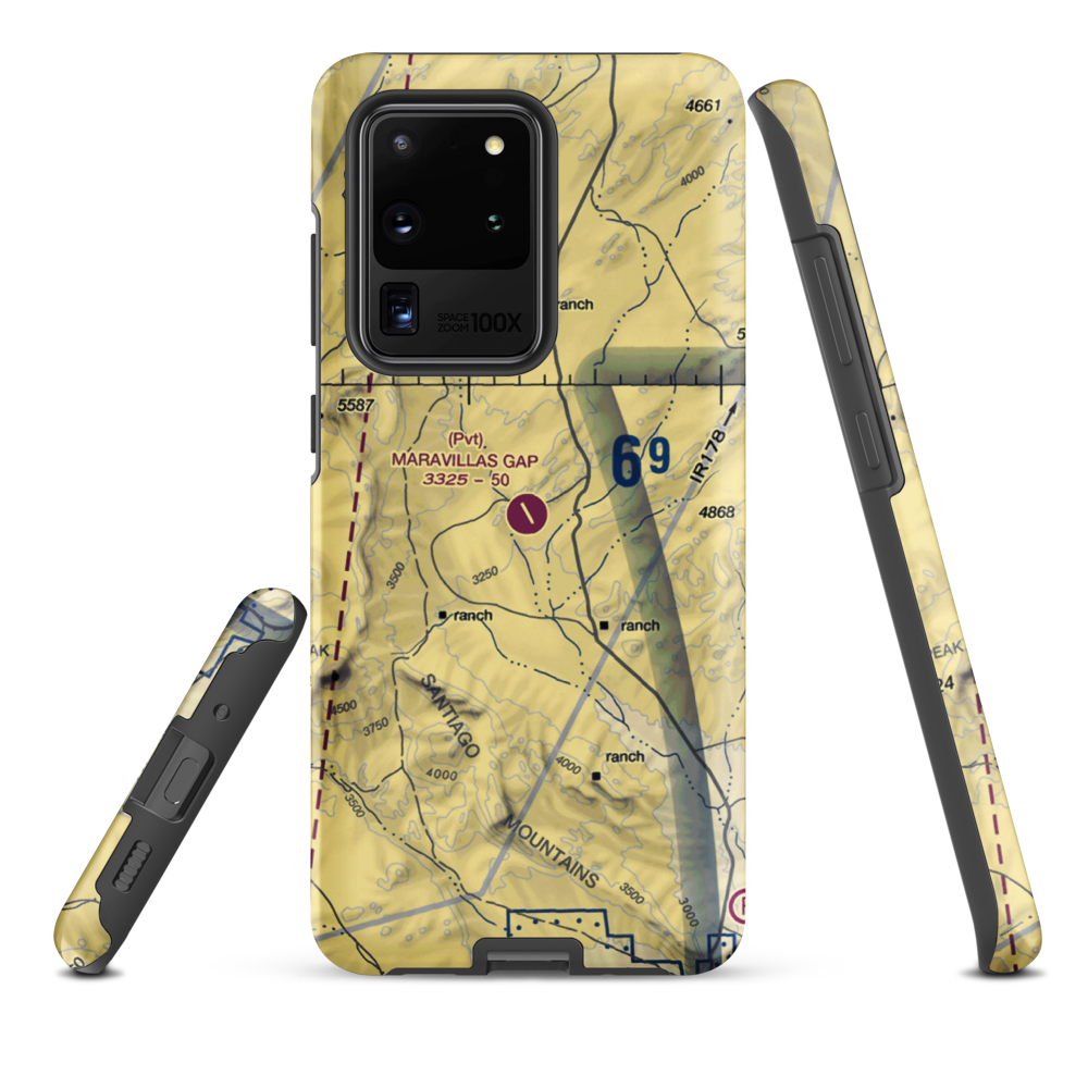 Maravillas Gap Ranch Airport (48XS) VFR Sectional Samsung Phone Case Samsung Galaxy S20 Ultra model shown