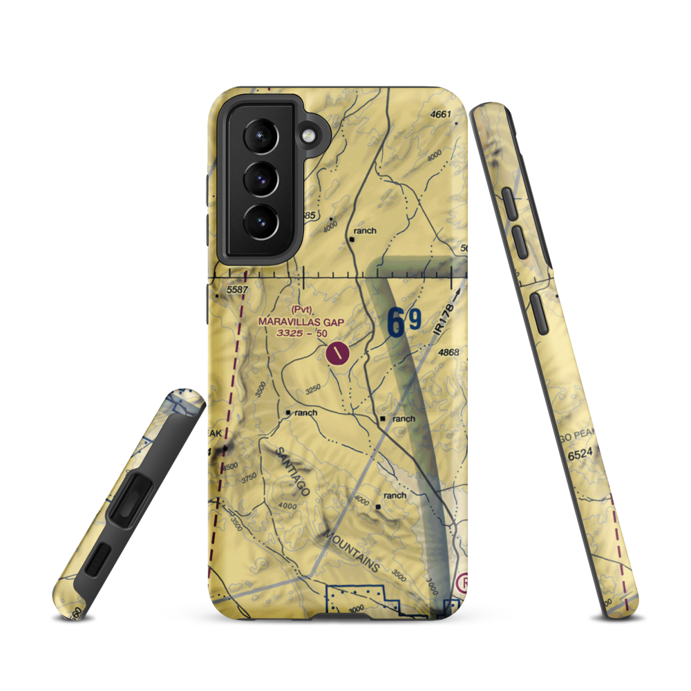 Maravillas Gap Ranch Airport (48XS) VFR Sectional Samsung Phone Case Samsung Galaxy S21 model shown