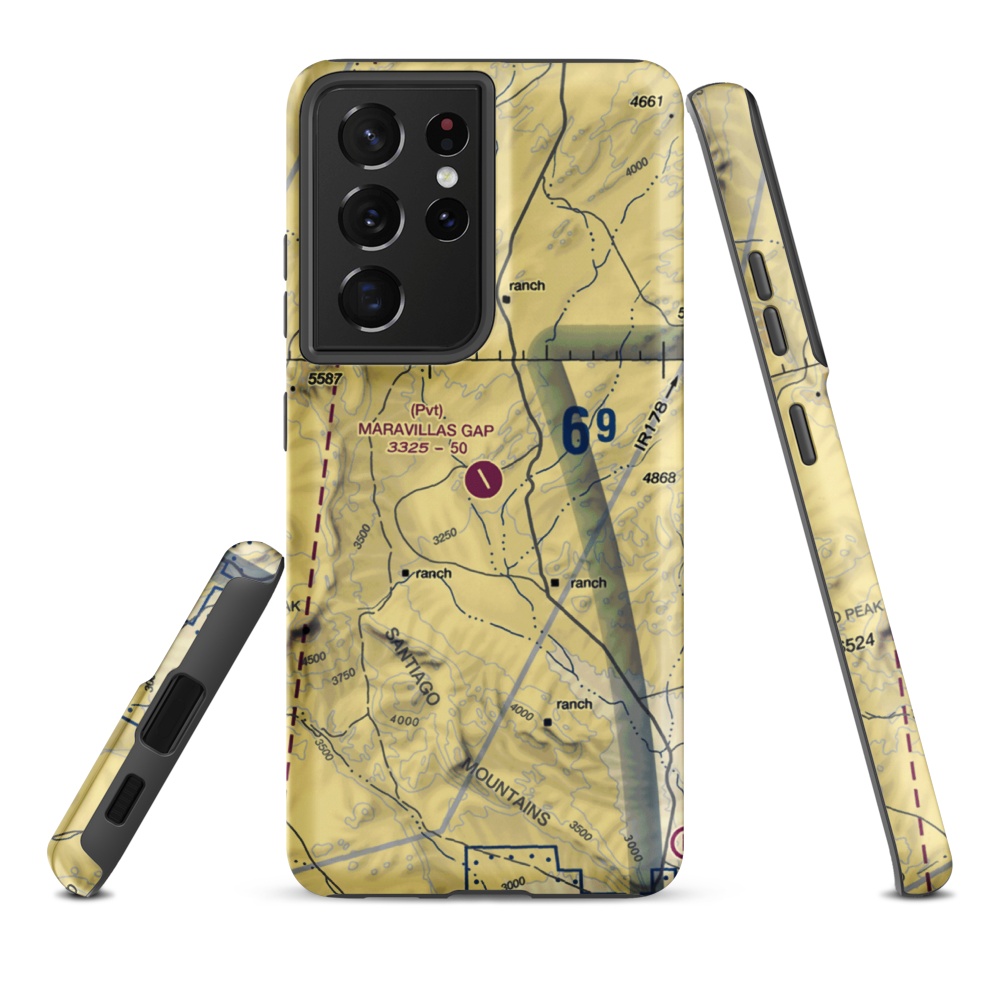 Maravillas Gap Ranch Airport (48XS) VFR Sectional Samsung Phone Case Samsung Galaxy S21 Plus model shown
