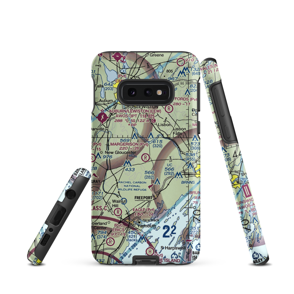 Margerison Airport (ME75) VFR Sectional Samsung Phone Case Samsung Galaxy S10 Plus model shown