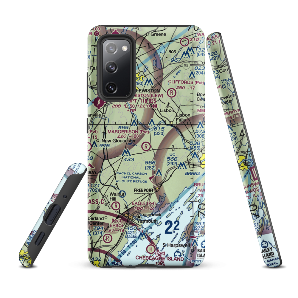 Margerison Airport (ME75) VFR Sectional Samsung Phone Case Samsung Galaxy S20 FE model shown
