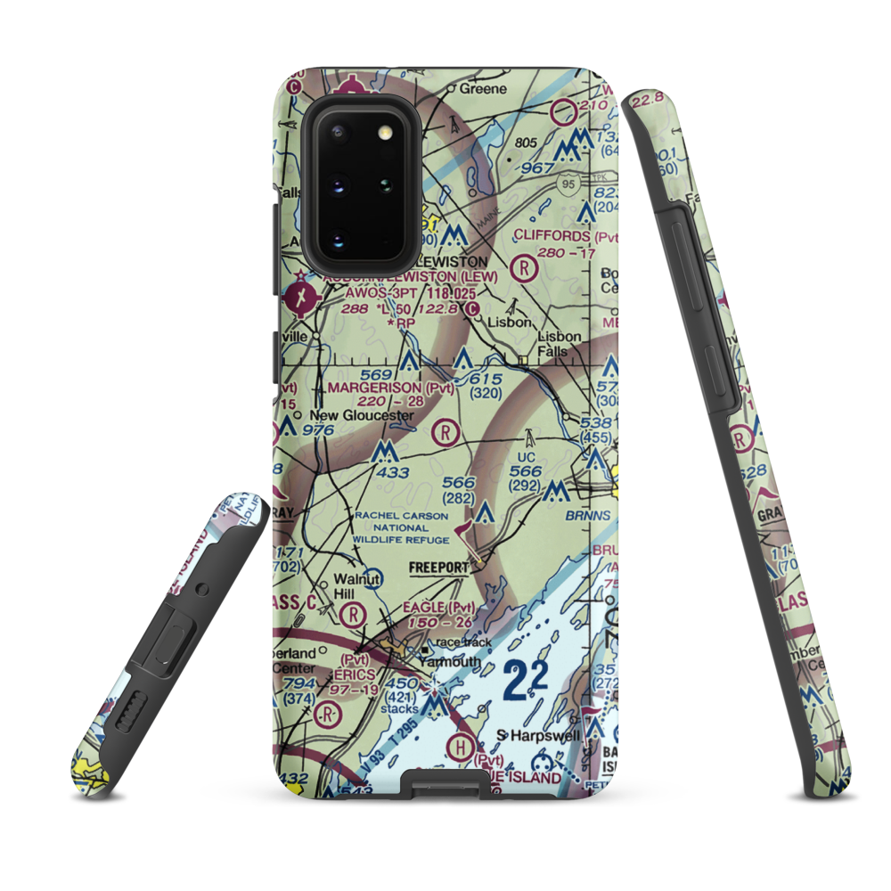 Margerison Airport (ME75) VFR Sectional Samsung Phone Case Samsung Galaxy S20 Plus model shown