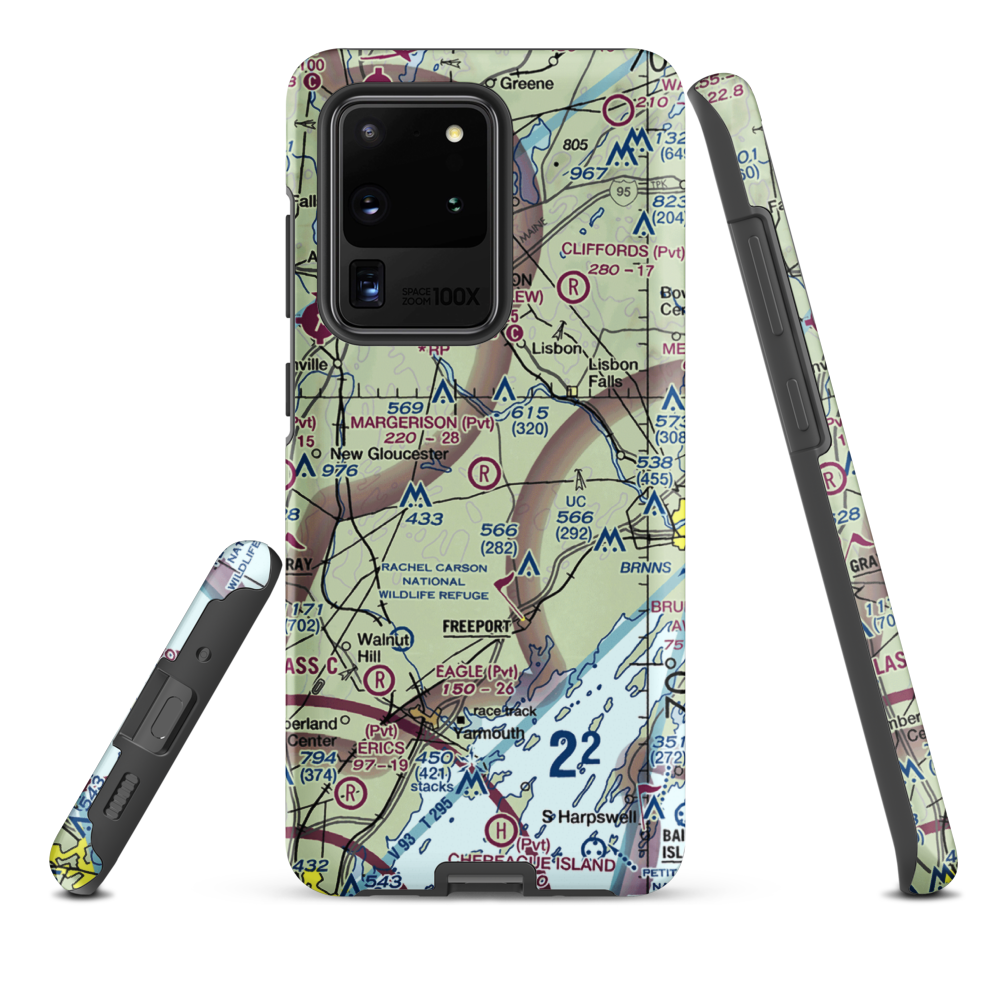 Margerison Airport (ME75) VFR Sectional Samsung Phone Case Samsung Galaxy S20 Ultra model shown