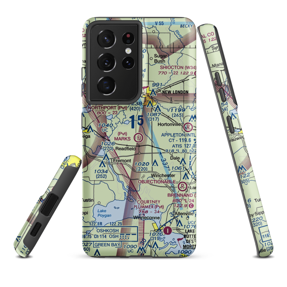 Mark's Park & Airfield (3WN4) VFR Sectional Samsung Phone Case Samsung Galaxy S21 Ultra model shown