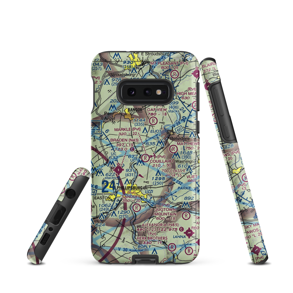 Markle Airport (2NJ6) VFR Sectional Samsung Phone Case Samsung Galaxy S10e model shown